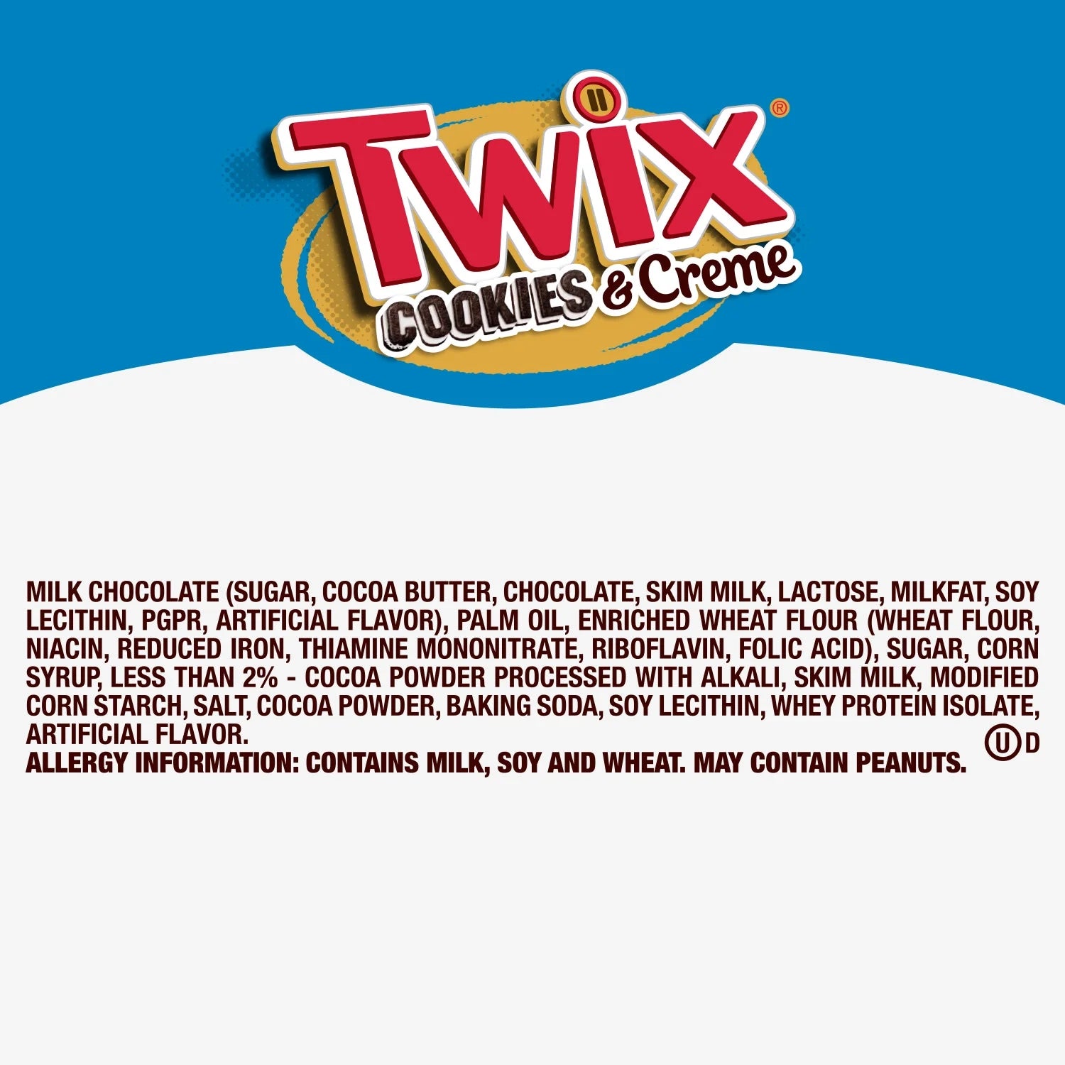 Twix Cookies & Creme Chocolate Candy Bar