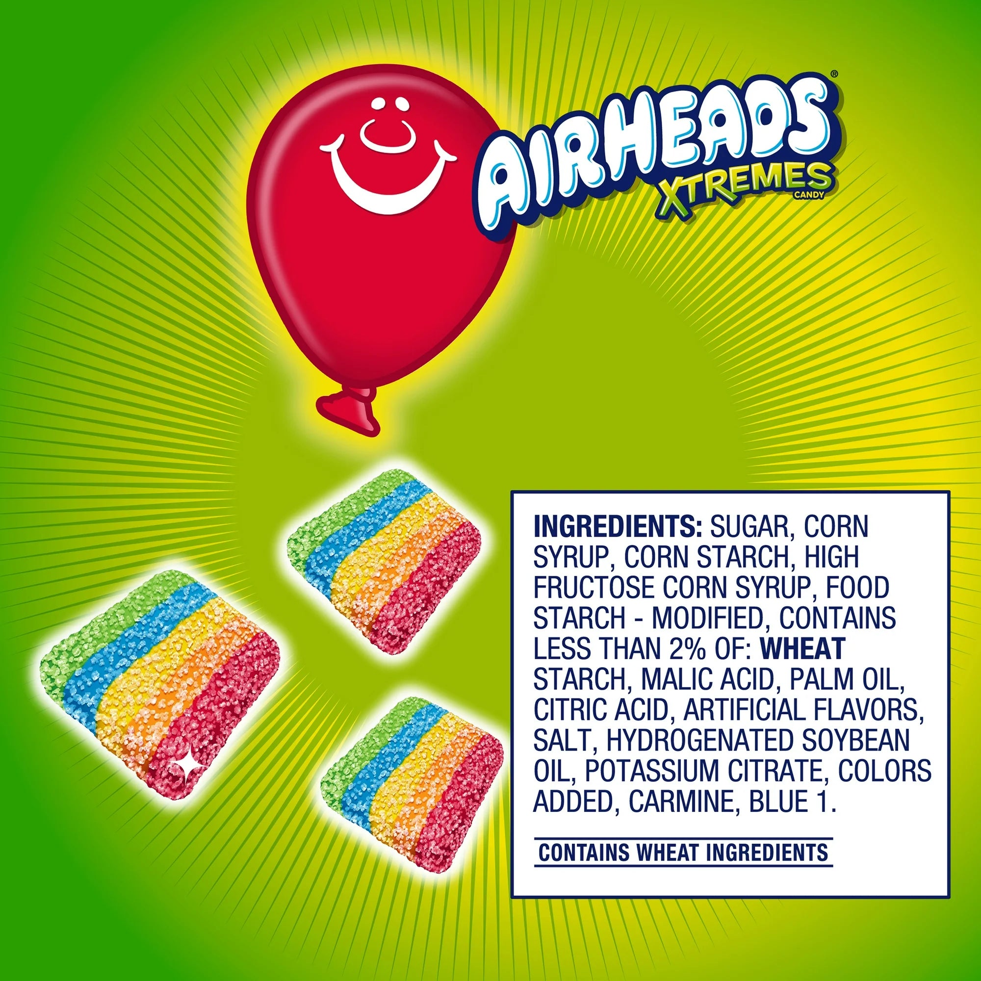 Airheads Xtremes Bites Rainbow Berry Sour Candy