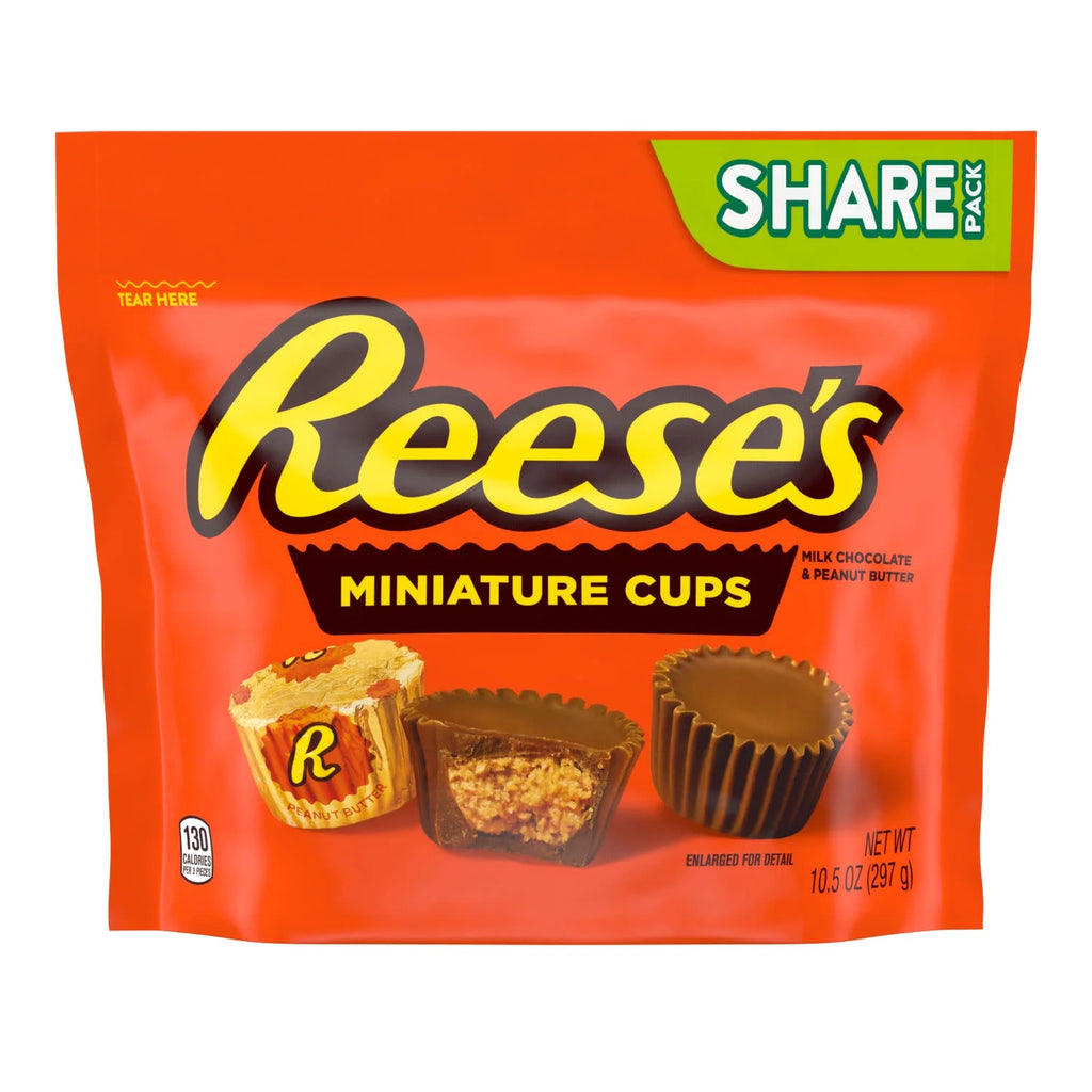 Reese's Miniatures, bonbons au beurre de cacahuète et chocolat au lait – une confiserie américaine classique au beurre de cacahuète