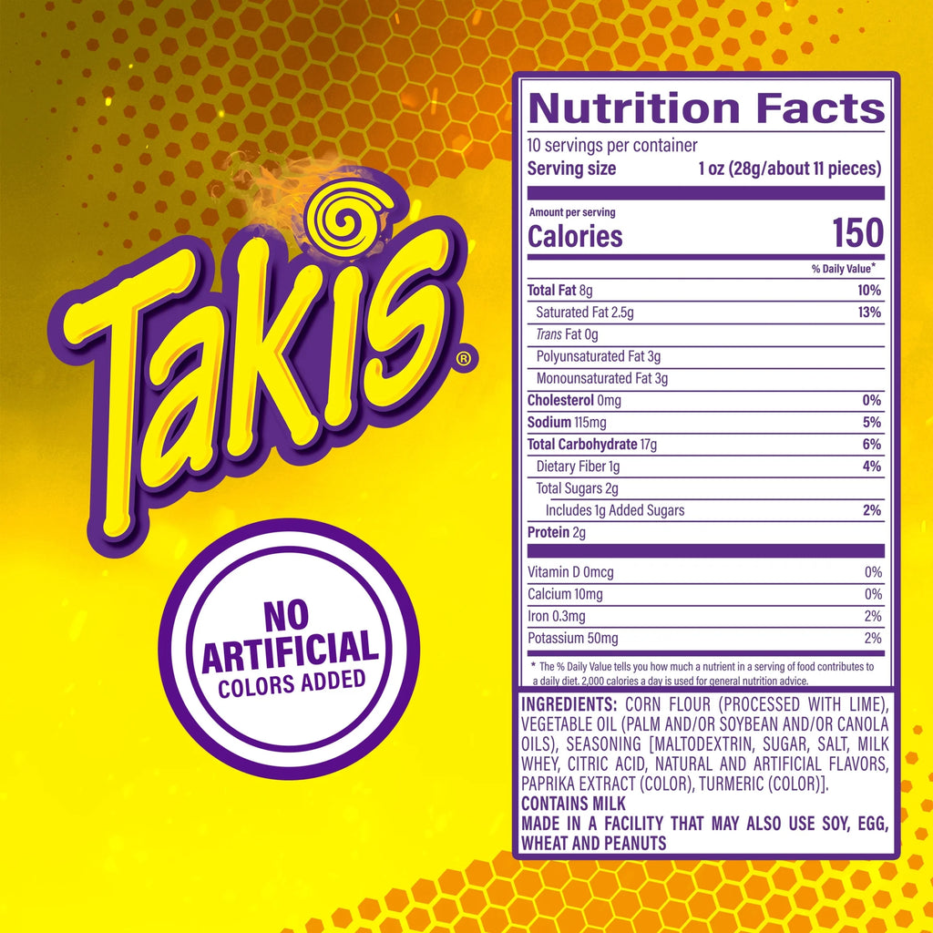 Takis Chips Tortilla Roulés Saveur Miel Piquant