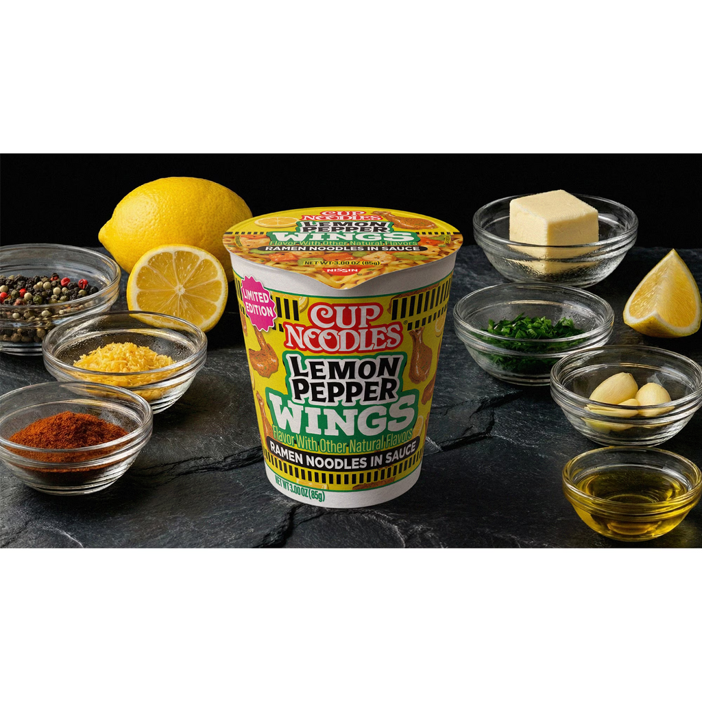 Nouilles Nissin Cup Noodles Goût Ailes de Poulet Citron et Poivre