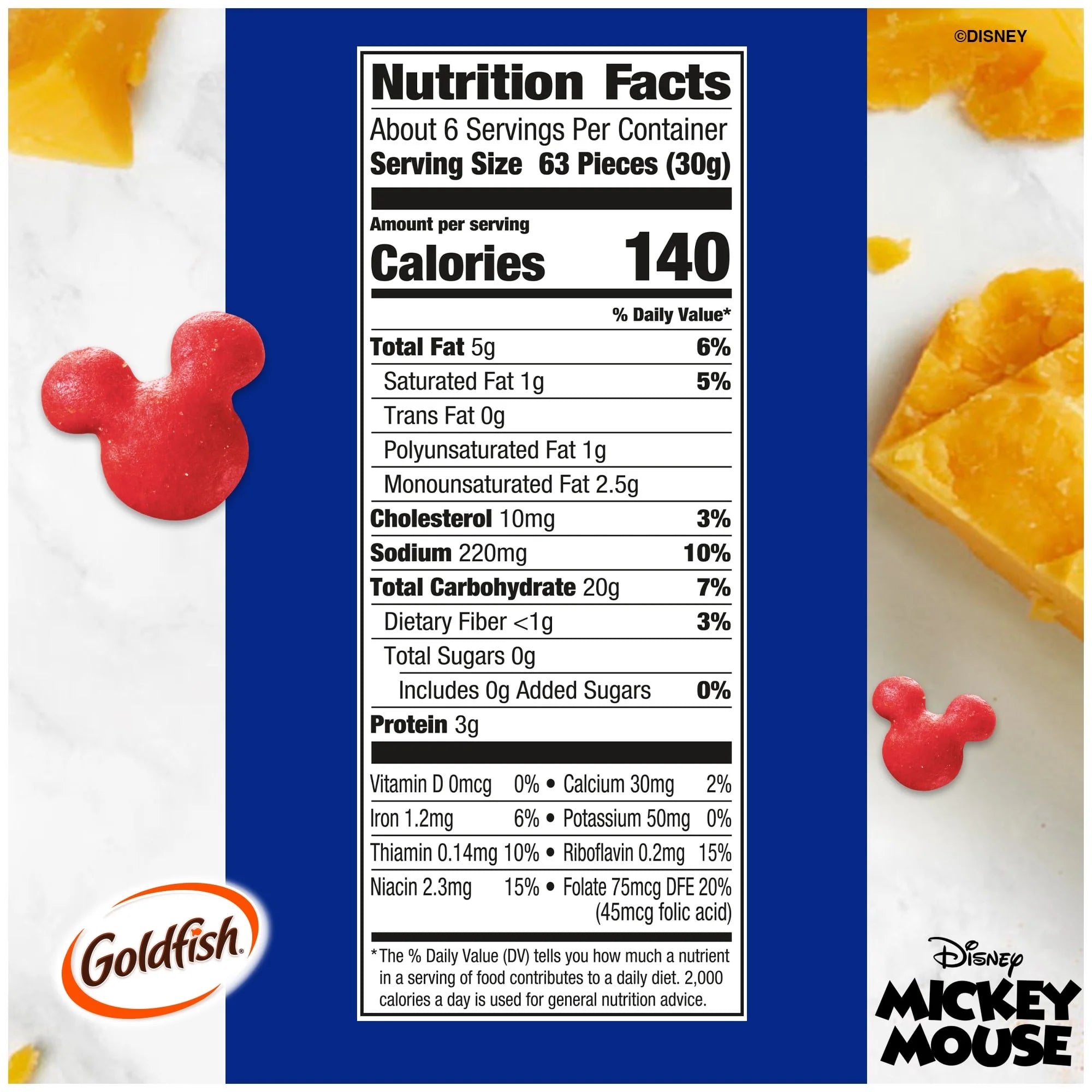 Crackers Goldfish Disney Mickey Mouse au cheddar