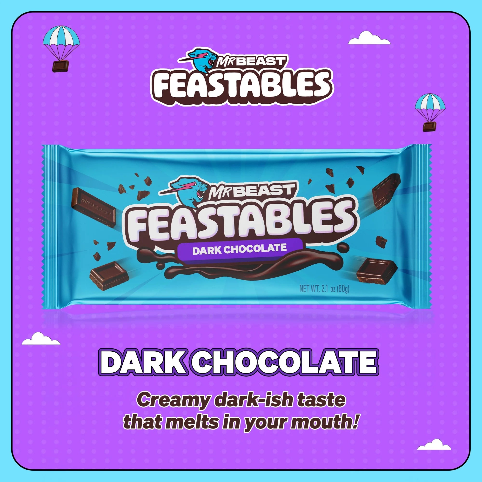 Feastables MrBeast Barre de chocolat noir