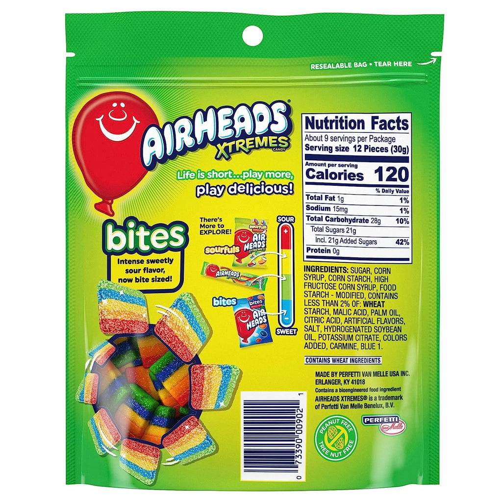 Airheads Xtremes Bites Rainbow Berry Sour Candy