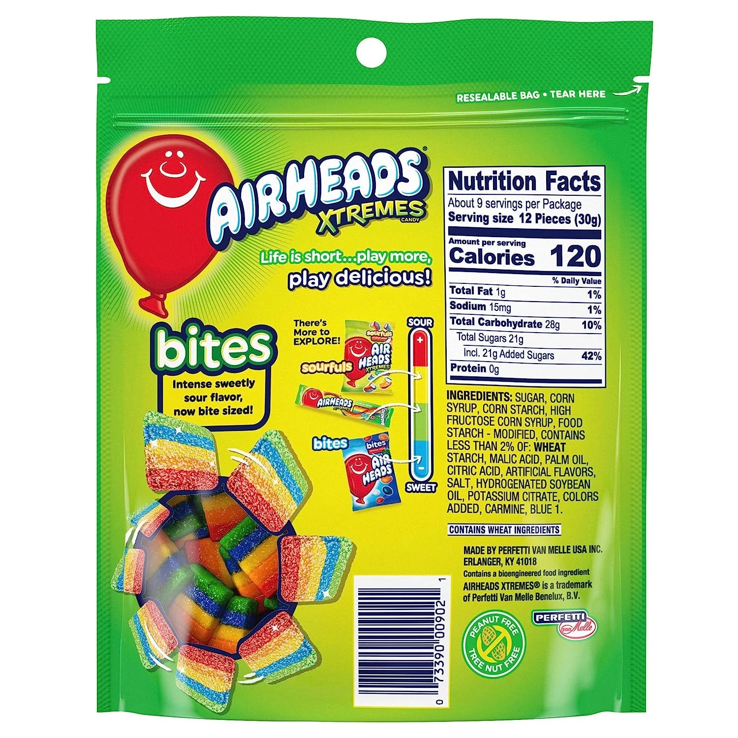 Airheads Xtremes Bites Rainbow Berry Sour Candy