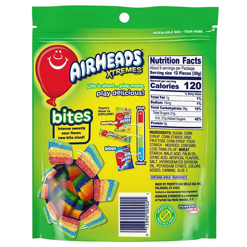 Airheads Xtremes Bites Rainbow Berry Sour Candy