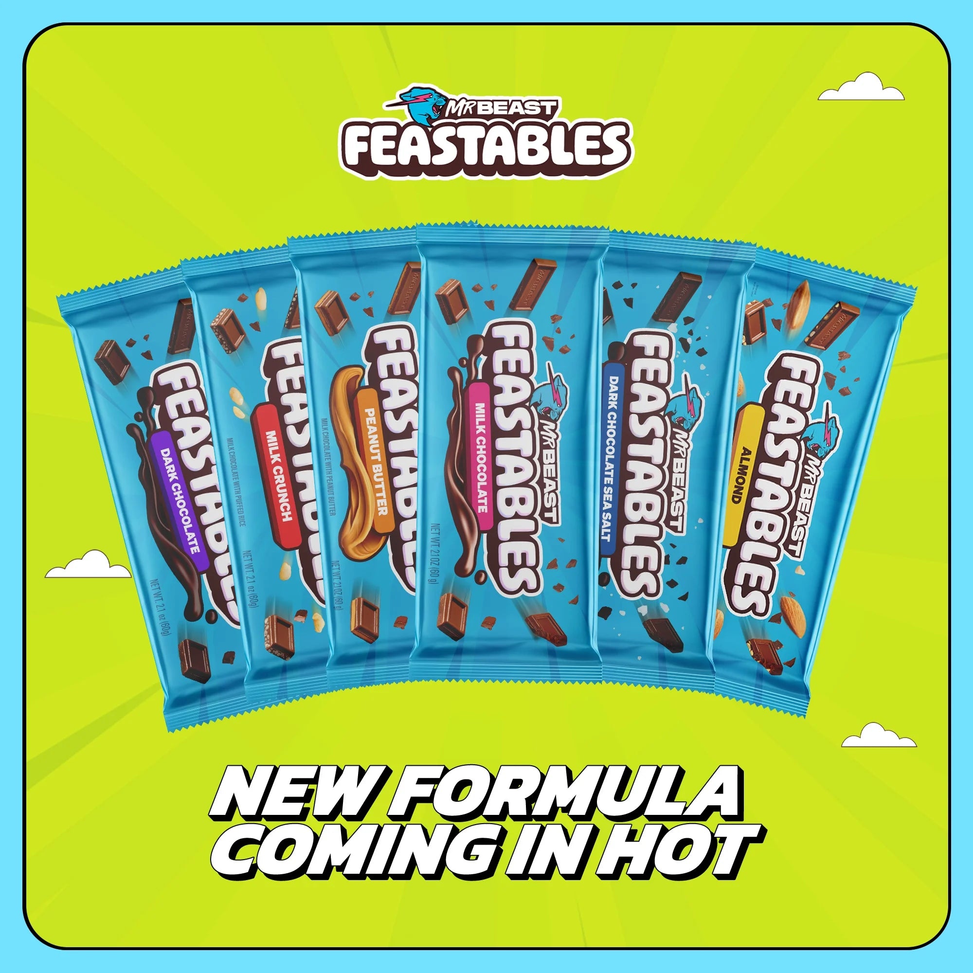 Barre croquante chocolat et beurre de cacahuète MrBeast Feastables