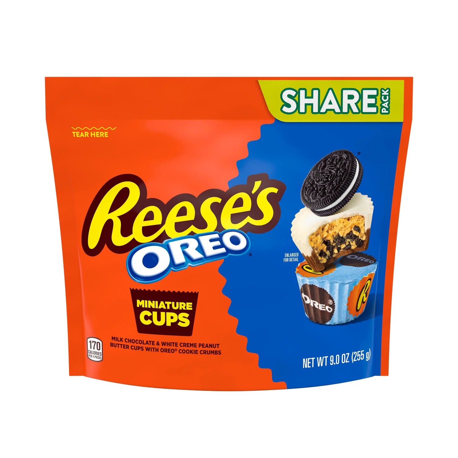 Reese's OREO White Creme Miniatures Peanut Butter Cups – American Share Pack Candy