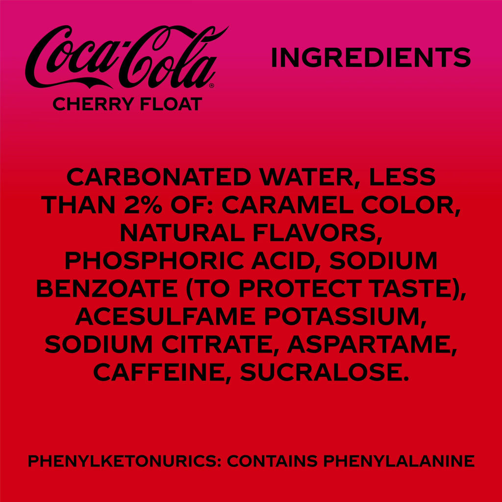 Coca-Cola Zero Sugar Cherry Float Soda