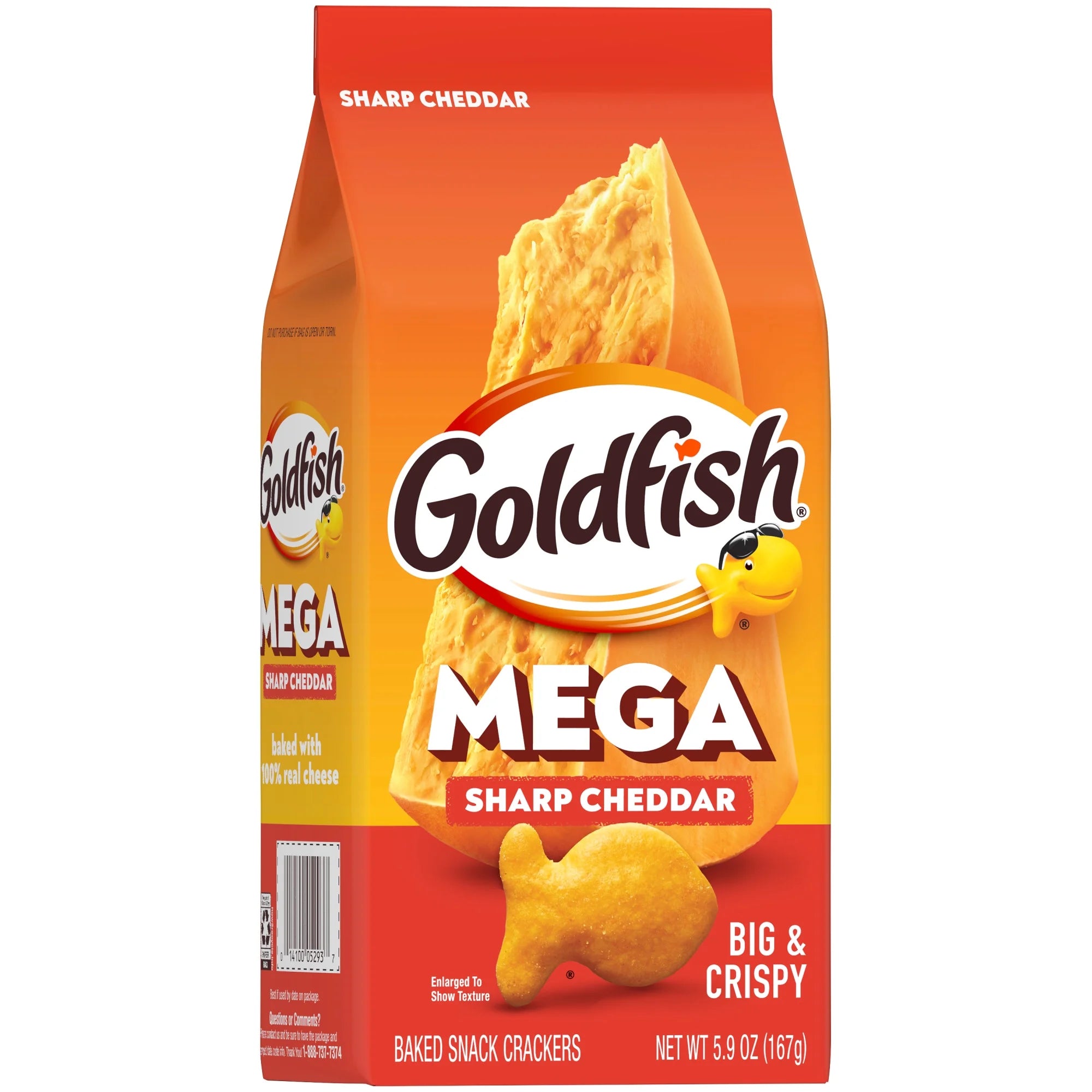 Goldfish Mega Bites Sharp Cheddar Crackers
