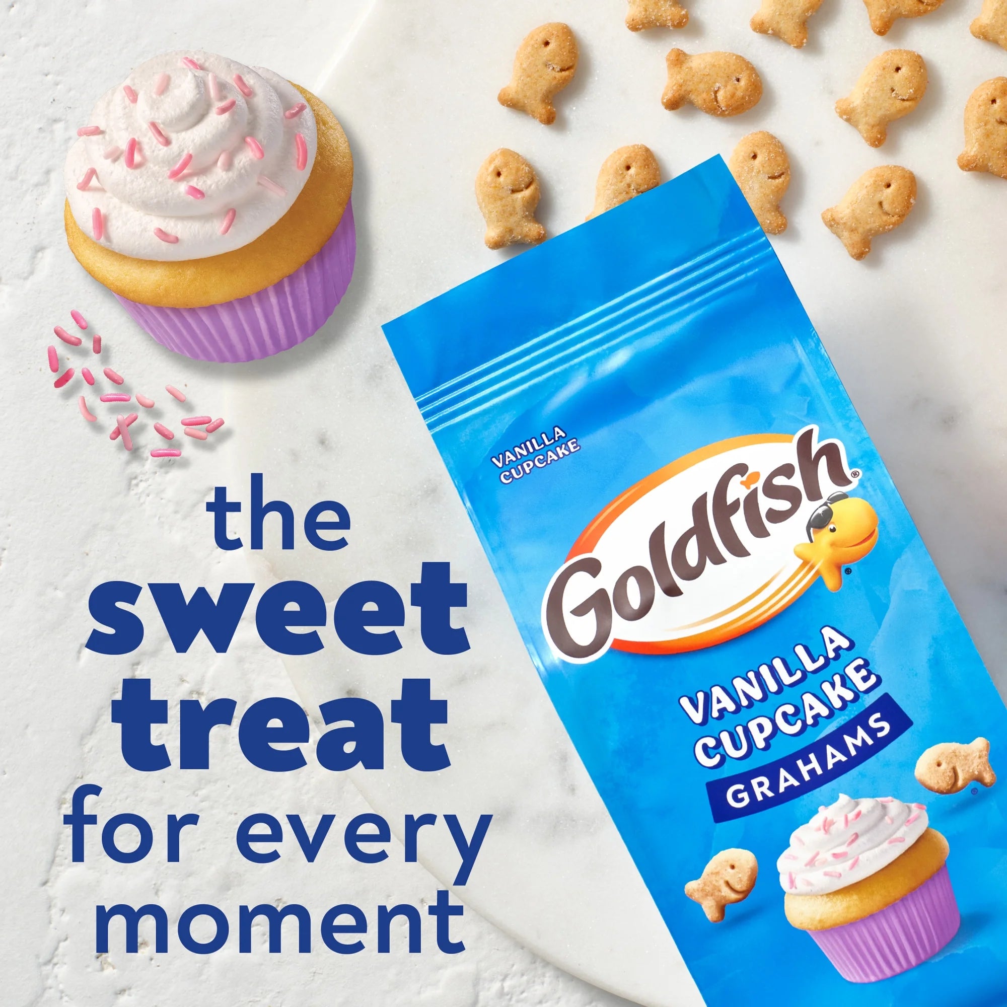 Goldfish Grahams Vanilla Cupcake