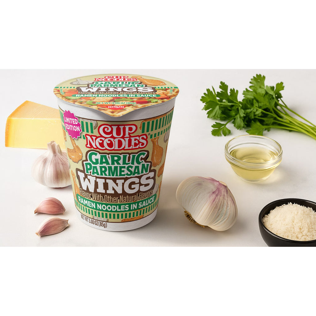 Nissin Cup Noodles Hot Wings Garlic Parmesan Flavor