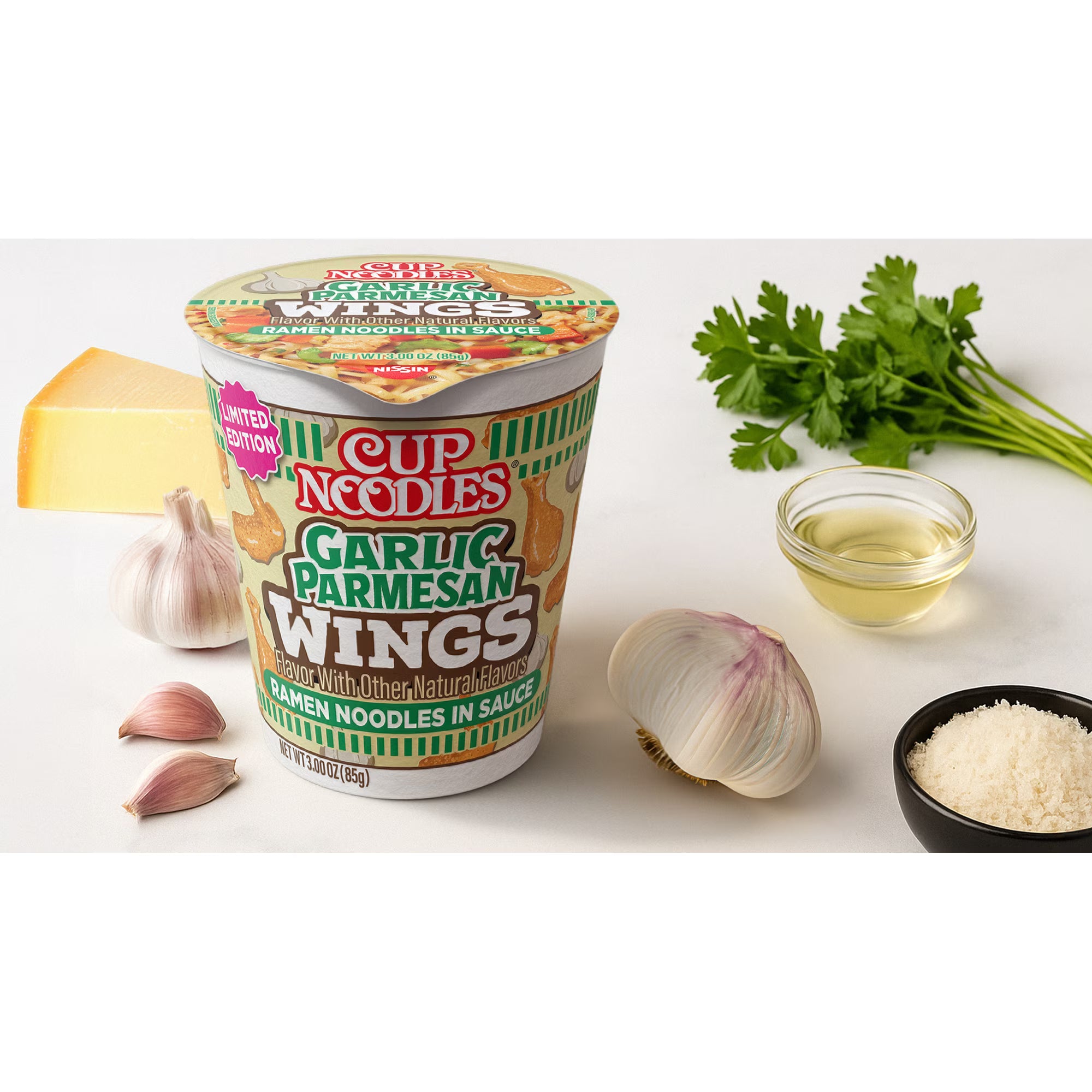 Nissin Cup Noodles Hot Wings Garlic Parmesan Flavor