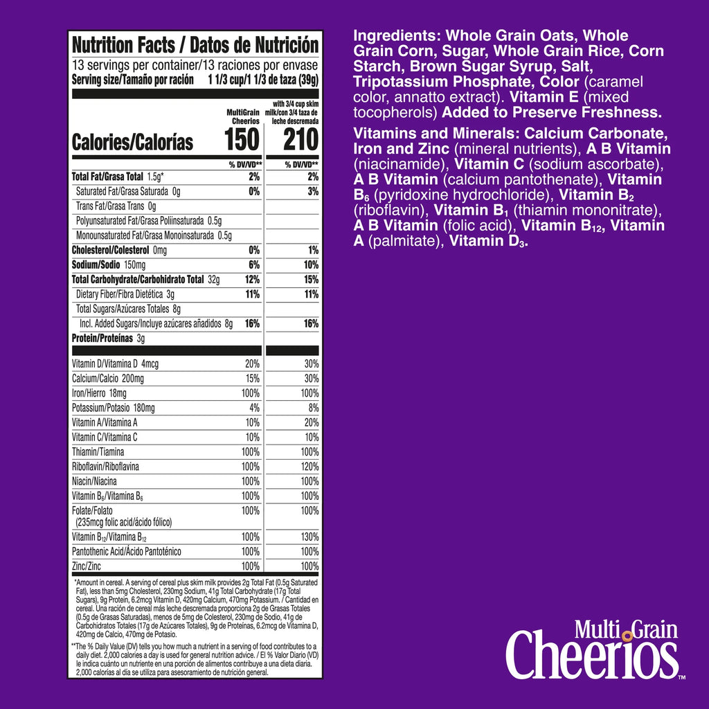 Multi Grain Cheerios Cereal