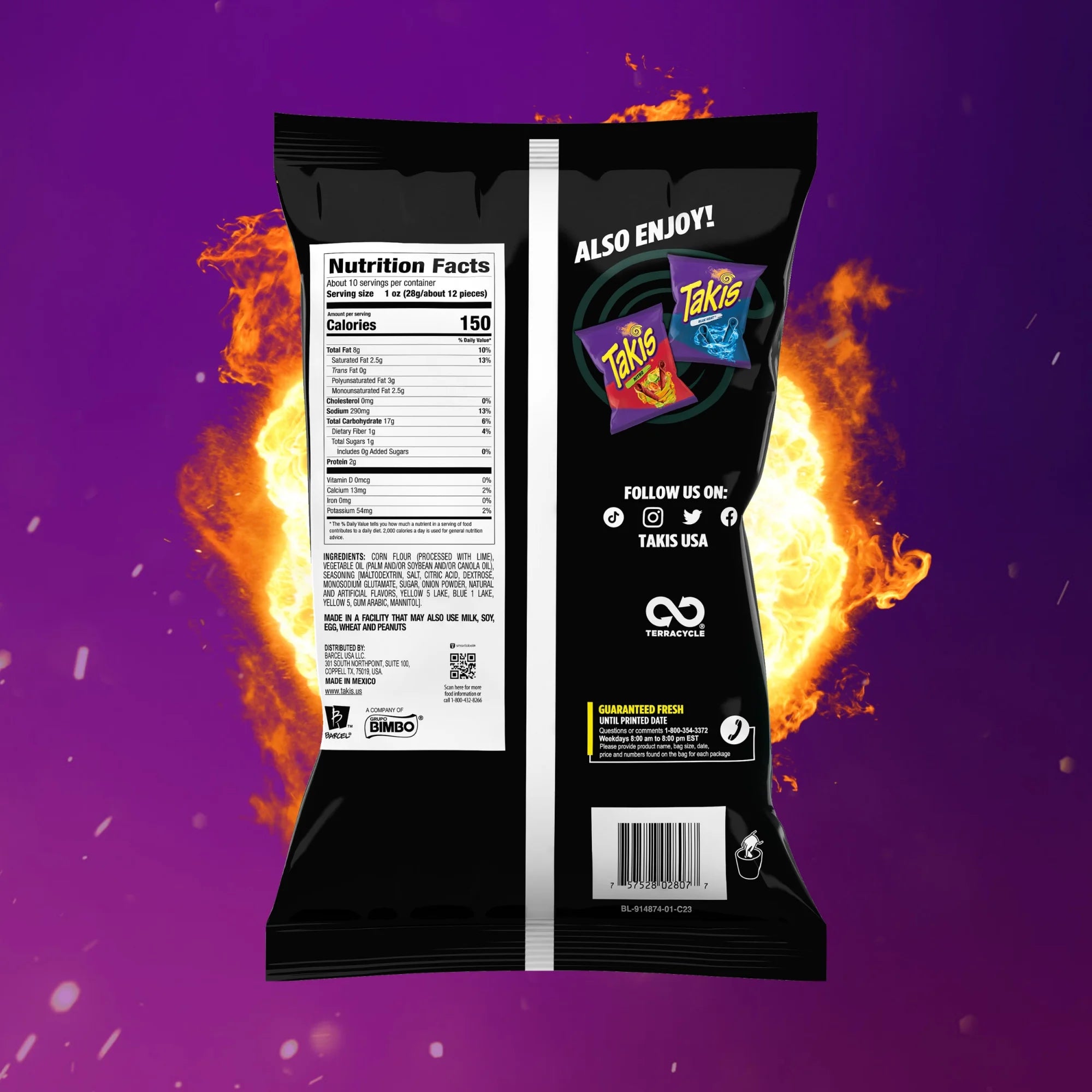 Takis Zombie Habanero et Concombre Chips de Tortilla Roulées