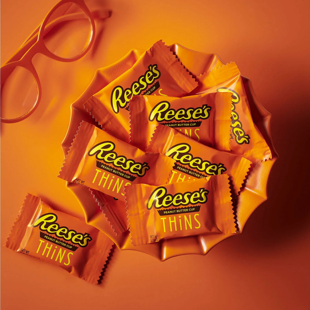 Reese's Thins, bonbons au beurre de cacahuète et au chocolat – Friandises américaines fines au beurre de cacahuète