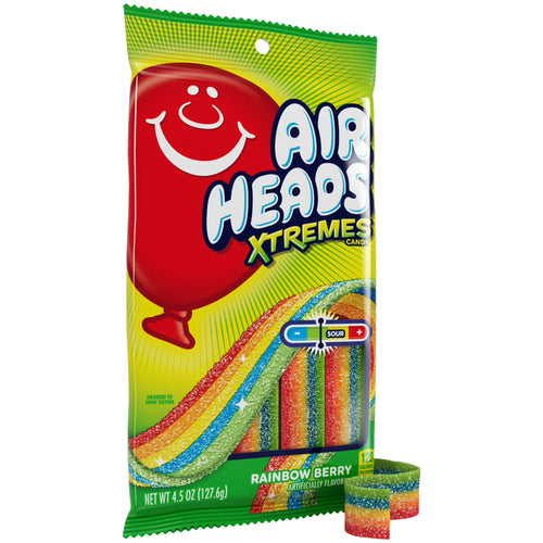 Airheads Xtremes Belts Rainbow Berry Sour Candy