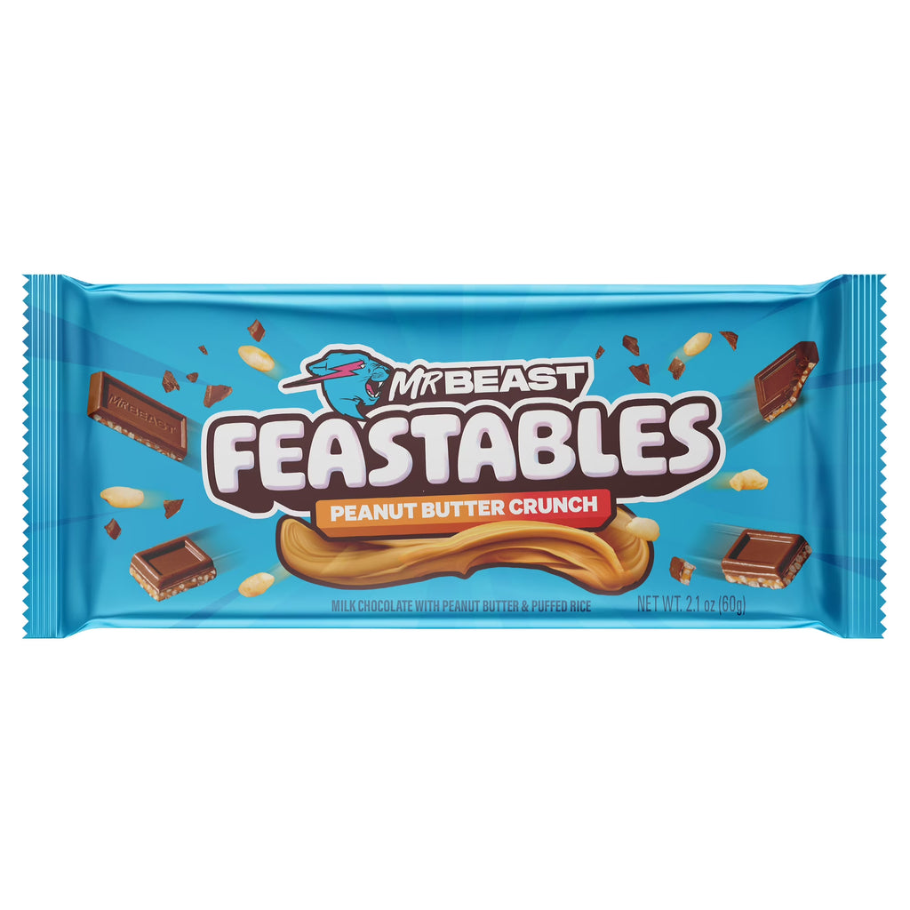 Barre croquante chocolat et beurre de cacahuète MrBeast Feastables
