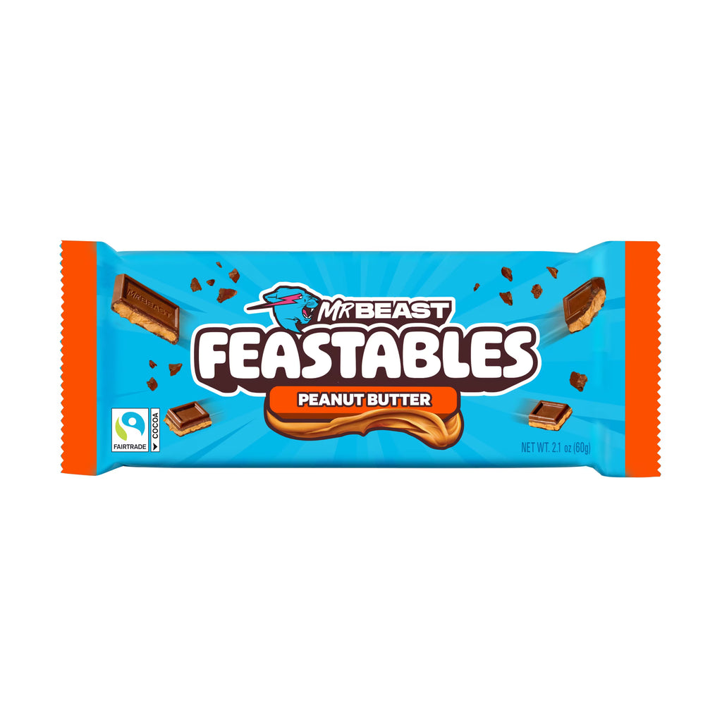 Feastables MrBeast Barre de chocolat au lait et beurre de cacahuète