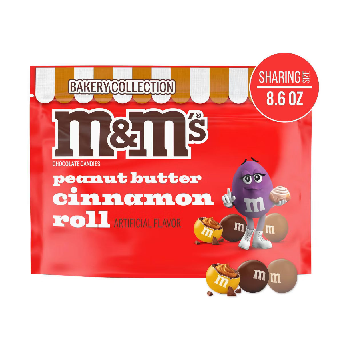 M&M's Peanut Butter Cinnamon Roll Candy