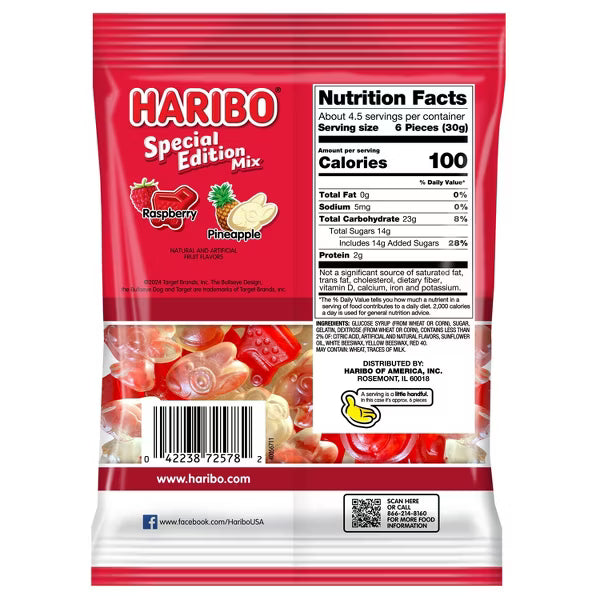 Mélange de bonbons gélifiés Haribo édition spéciale Target