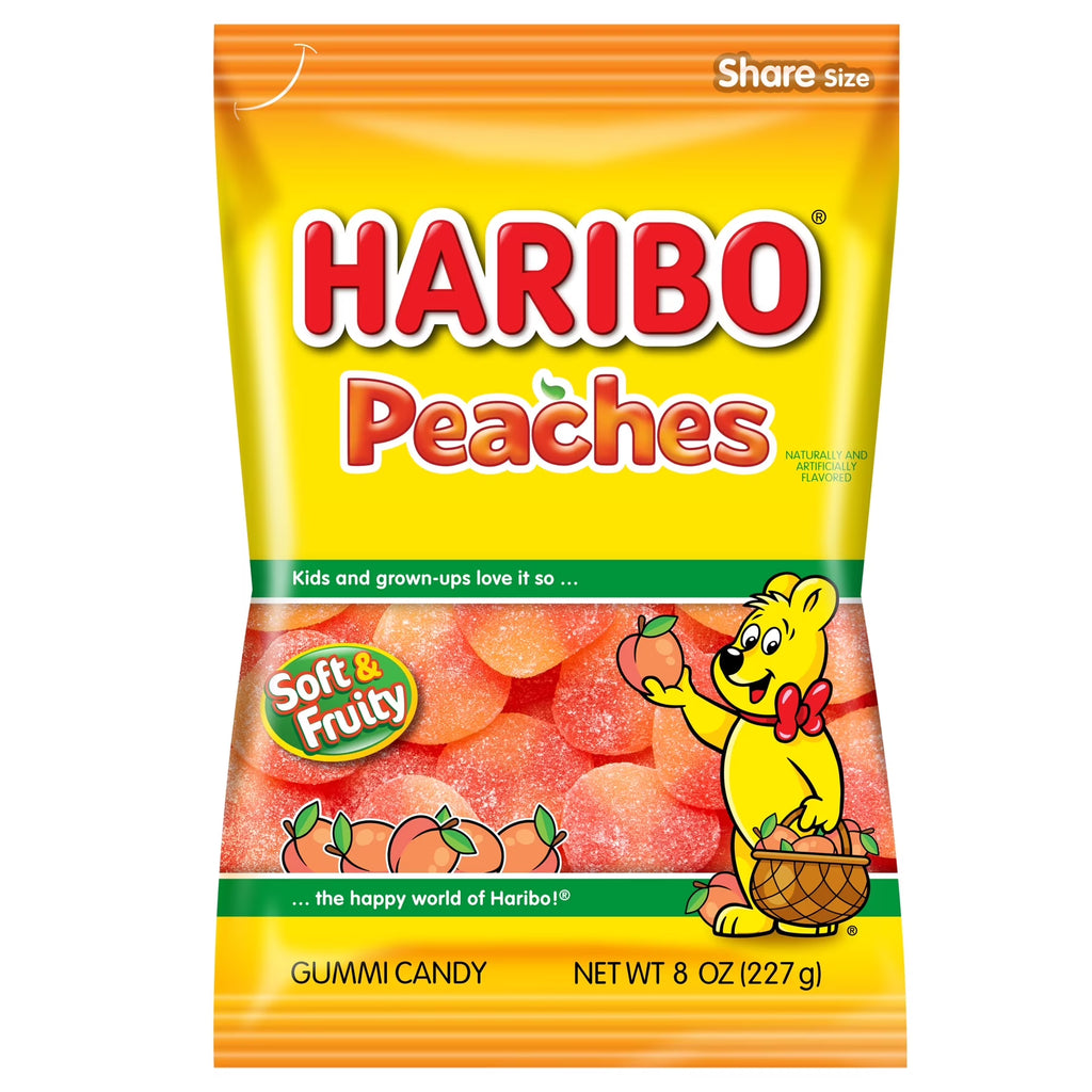 Bonbons gélifiés Haribo à la pêche