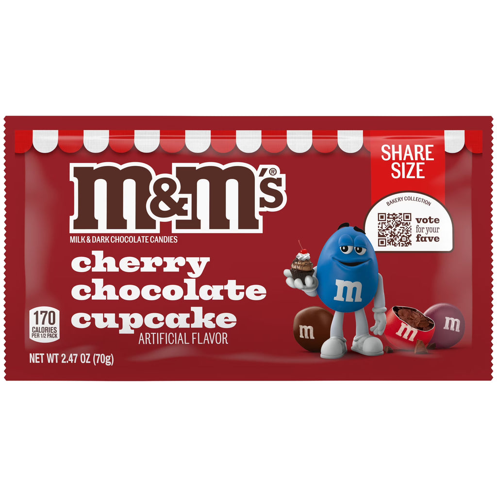 Bonbons M&M's en forme de cupcake au chocolat et à la cerise