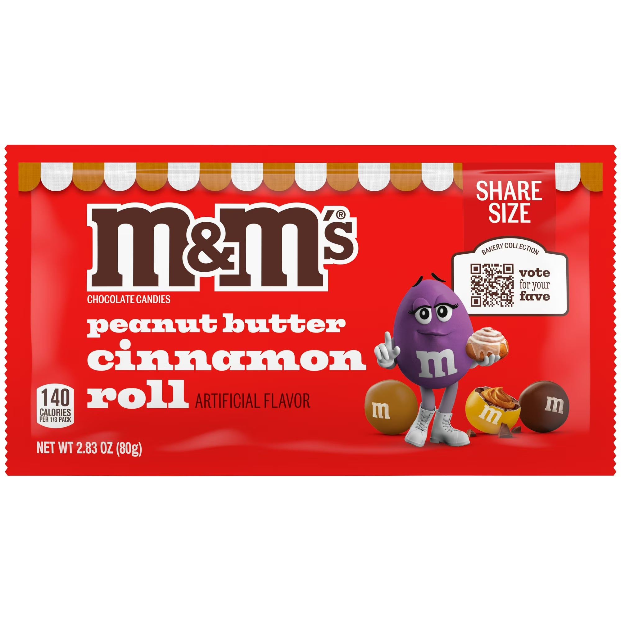 M&M's Peanut Butter Cinnamon Roll Candy