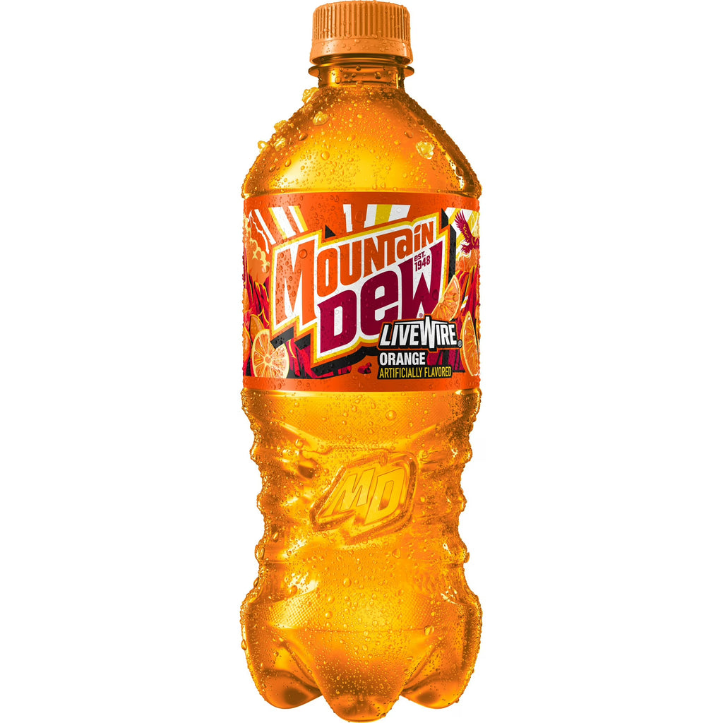 Boisson gazeuse Mountain Dew Livewire saveur orange