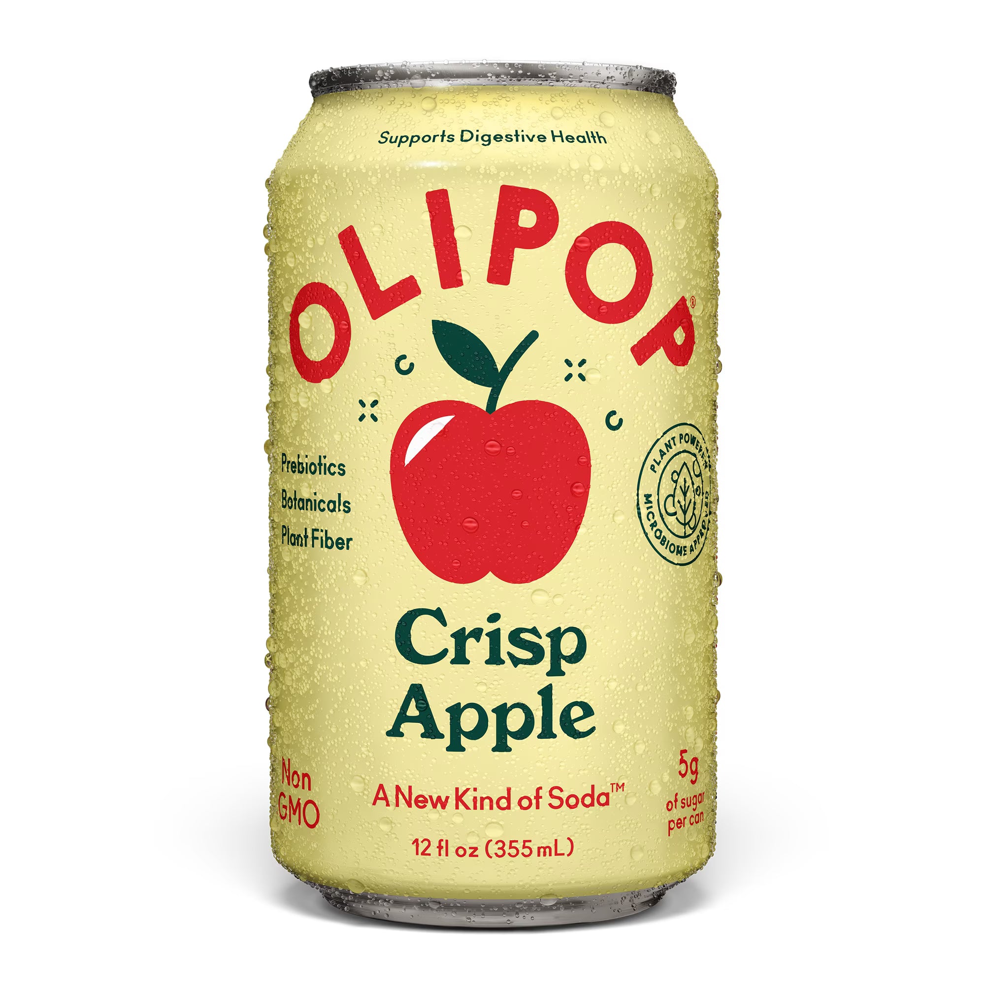 OLIPOP Prebiotic Soda Crisp Apple