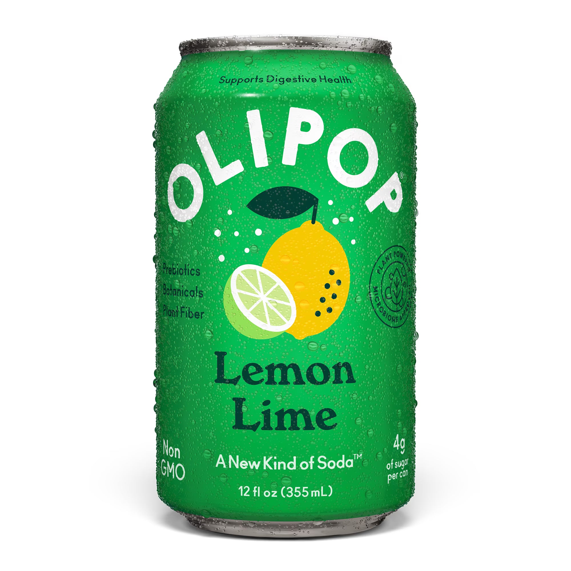OLIPOP Prebiotic Soda Lemon Lime