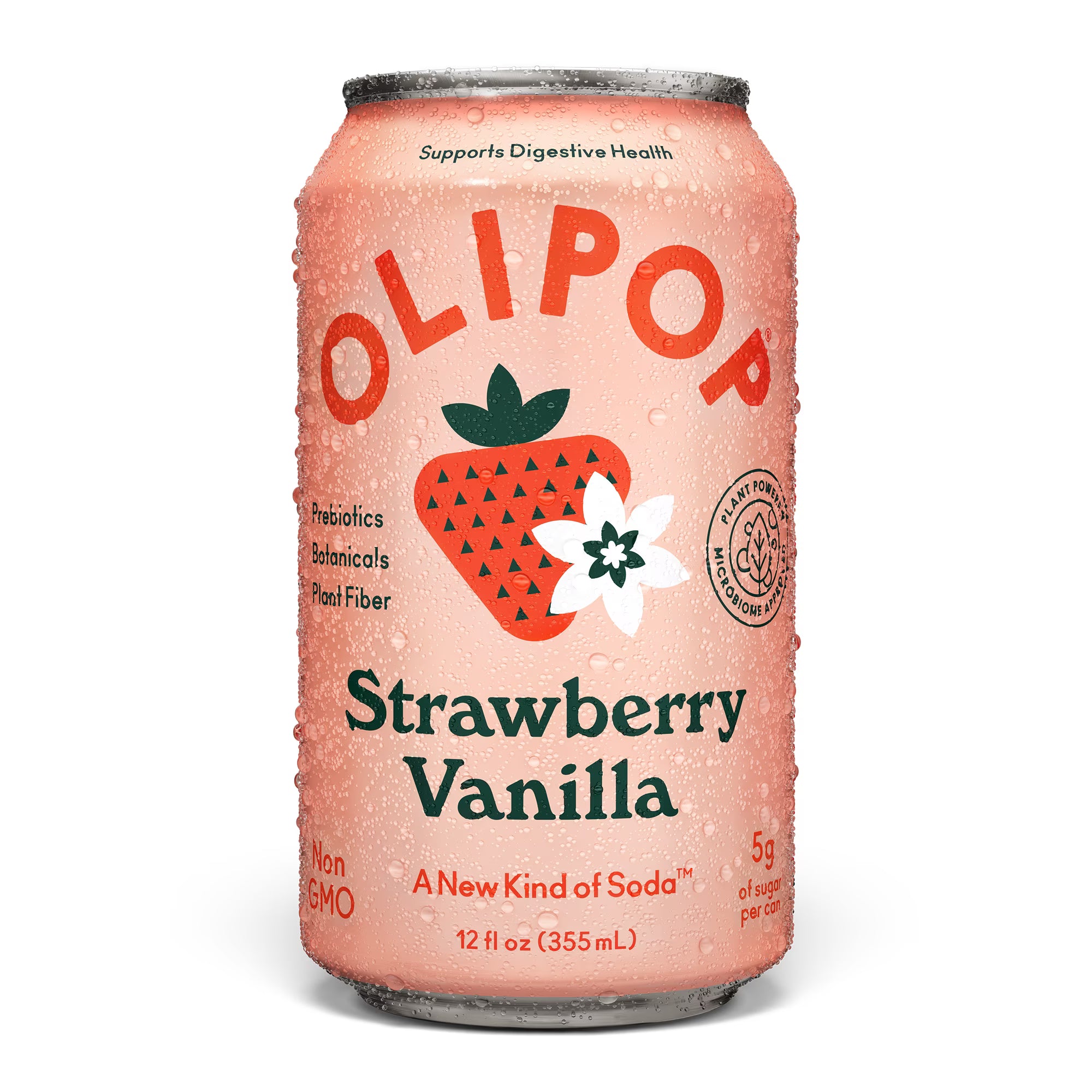 Olipop Prebiotic Soda Strawberry Vanilla
