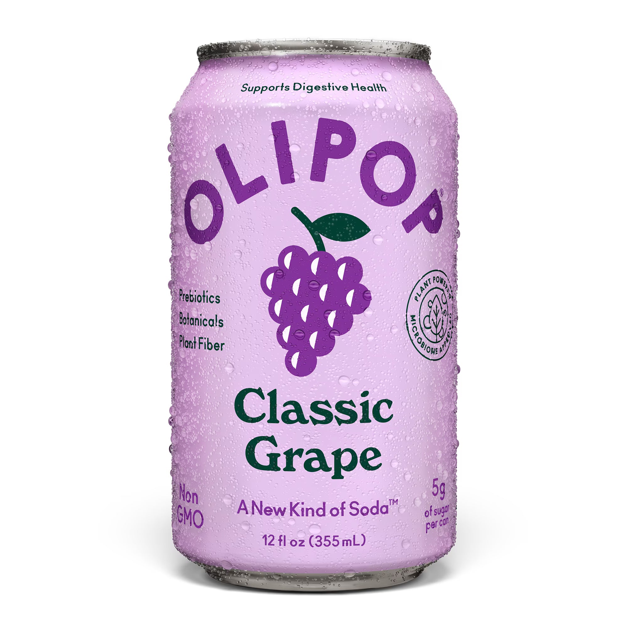 Olipop Prebiotic Soda Classic Grape
