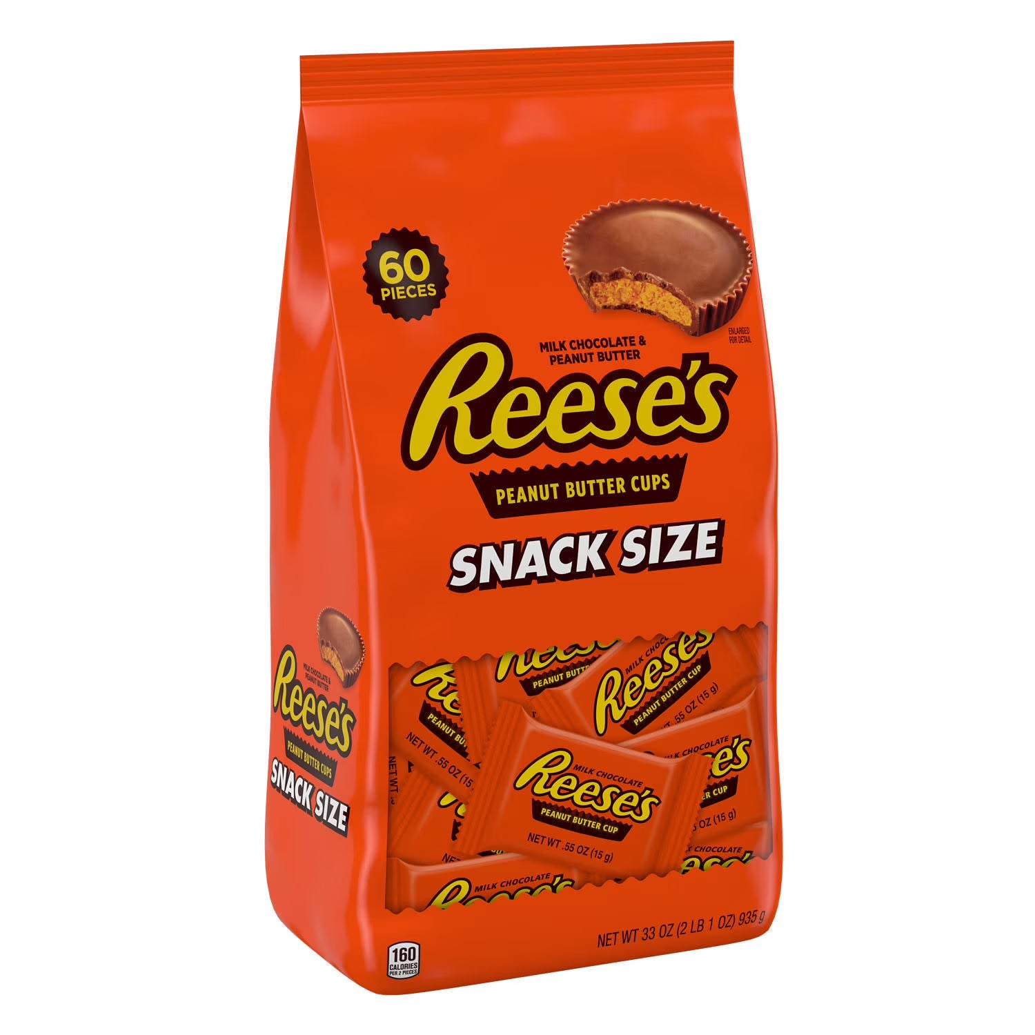Reese's Milk Chocolate Snack Size Peanut Butter Cups – Classic American Peanut Butter Candy