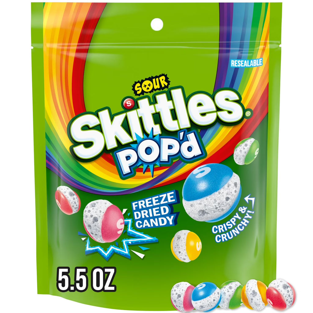 Skittles Pop'd Sour Freeze Dried Candy