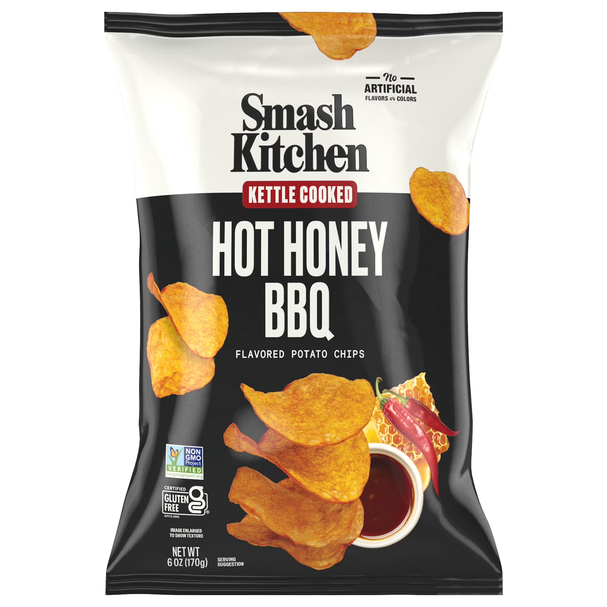 Smash Kitchen Hot Honey BBQ Non-GMO Kettle Chips