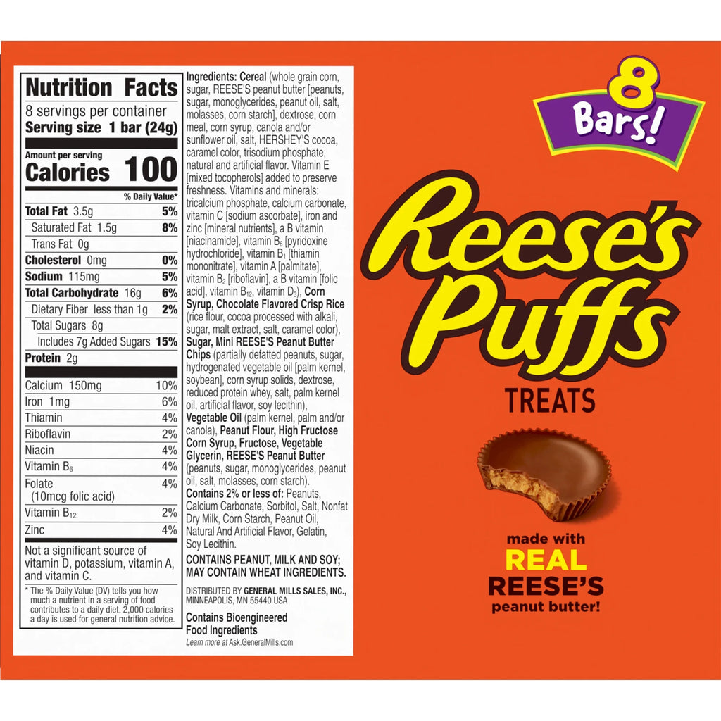 Barres de collation céréalières Reese's Puffs