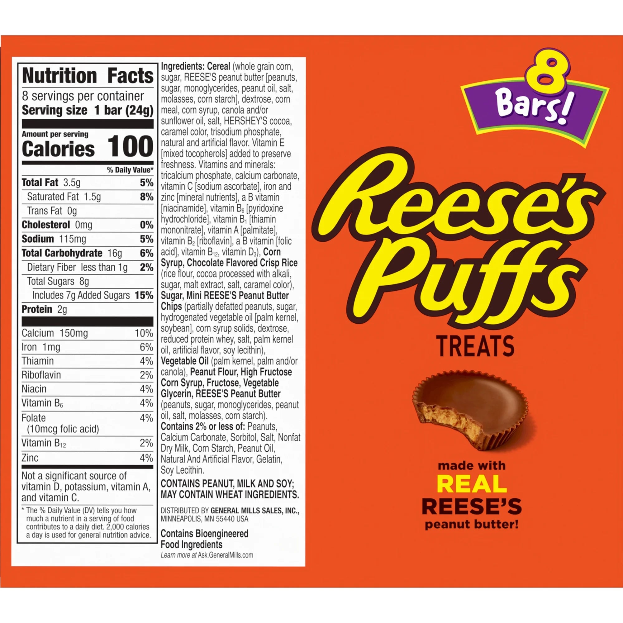 Barres de collation céréalières Reese's Puffs