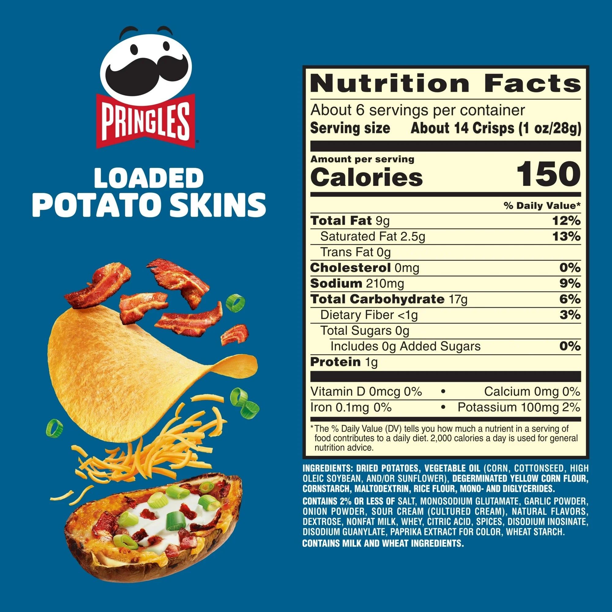 Chips Pringles enrobées de peau de pomme de terre
