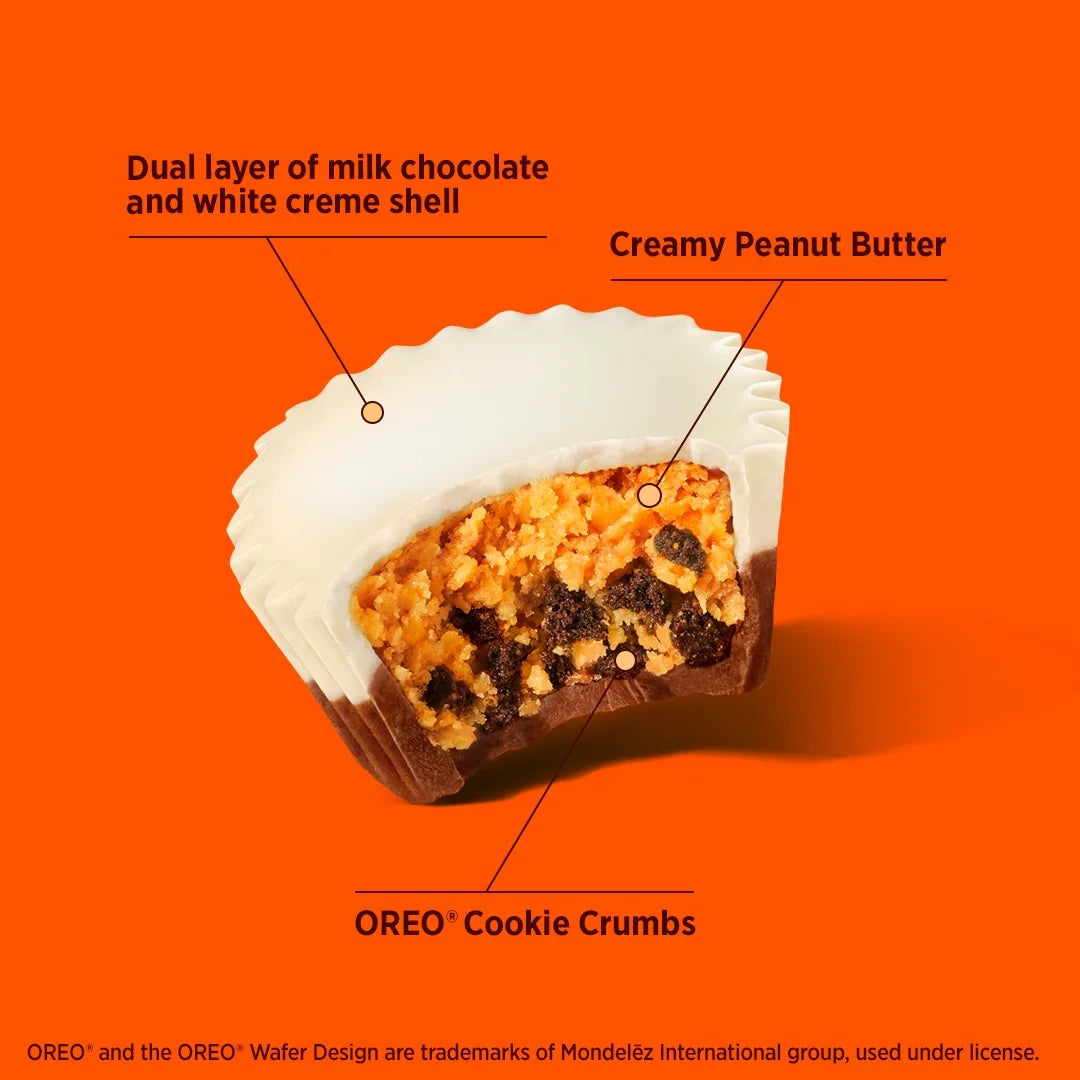 Mini-coupes de beurre de cacahuète Reese's OREO à la crème blanche – Bonbons américains à partager