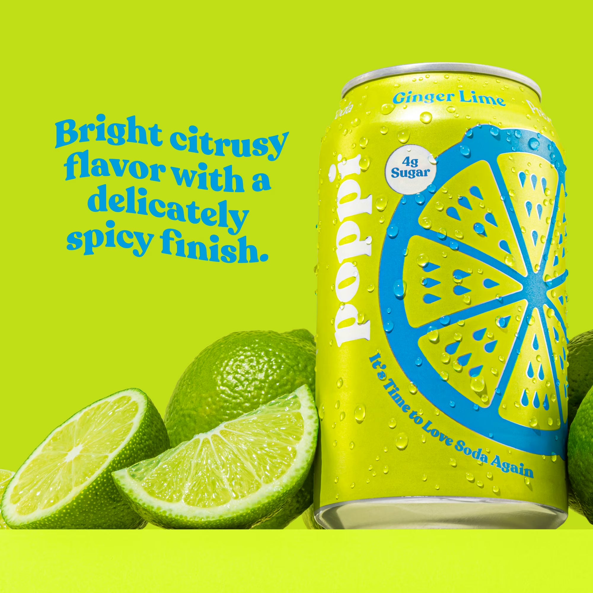 poppi Prebiotic Soda Ginger Lime