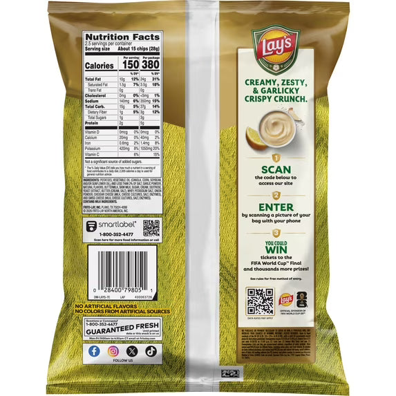 Lays Brazilian-Style Garlic Sauce