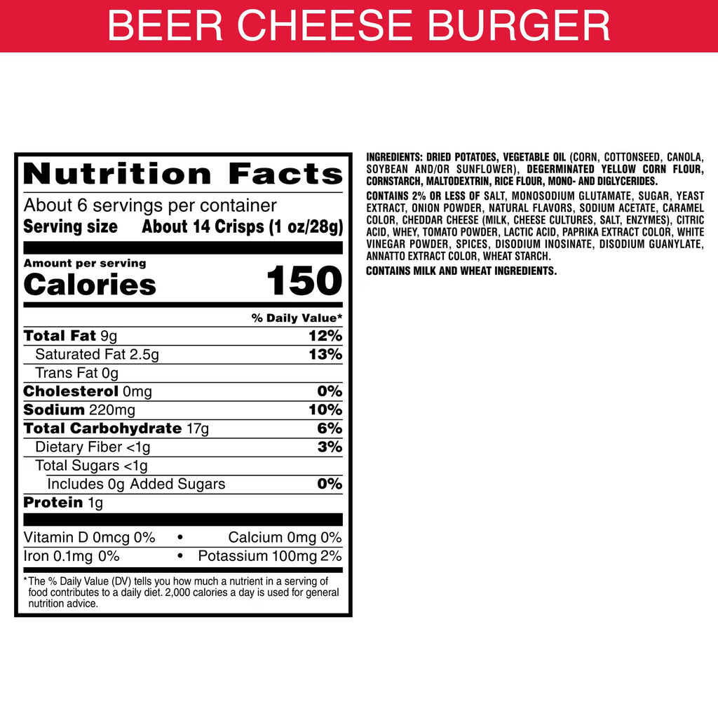 Pringles Beer Cheese Burger