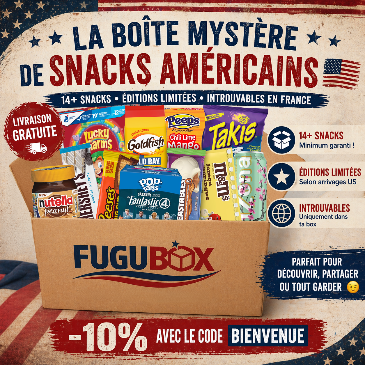 American Snack Mystery Box (FREE SHIPPING!!)