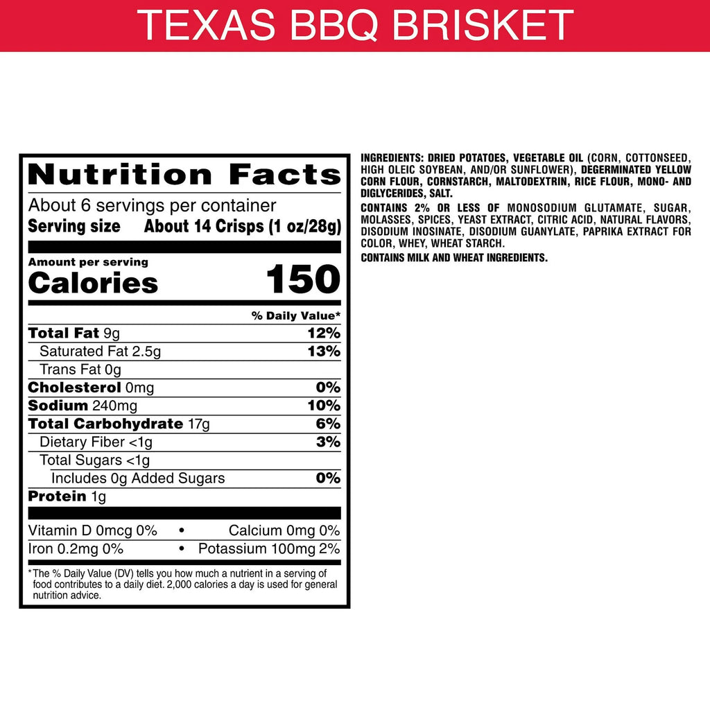 Pringles Texas BBQ Brisket Potato Crisps