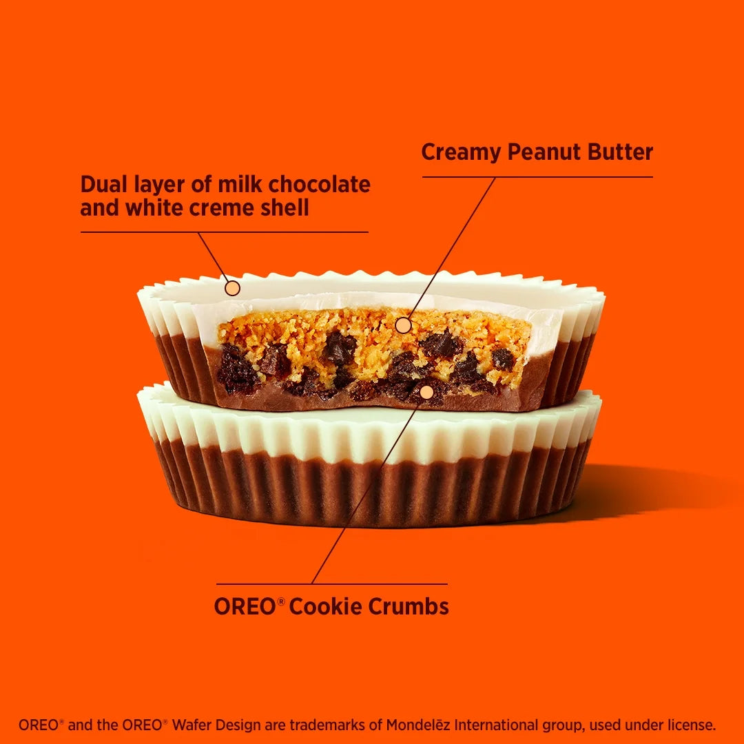 Reese's OREO White Creme, mini-coupes de beurre de cacahuète – Bonbons américains au beurre de cacahuète