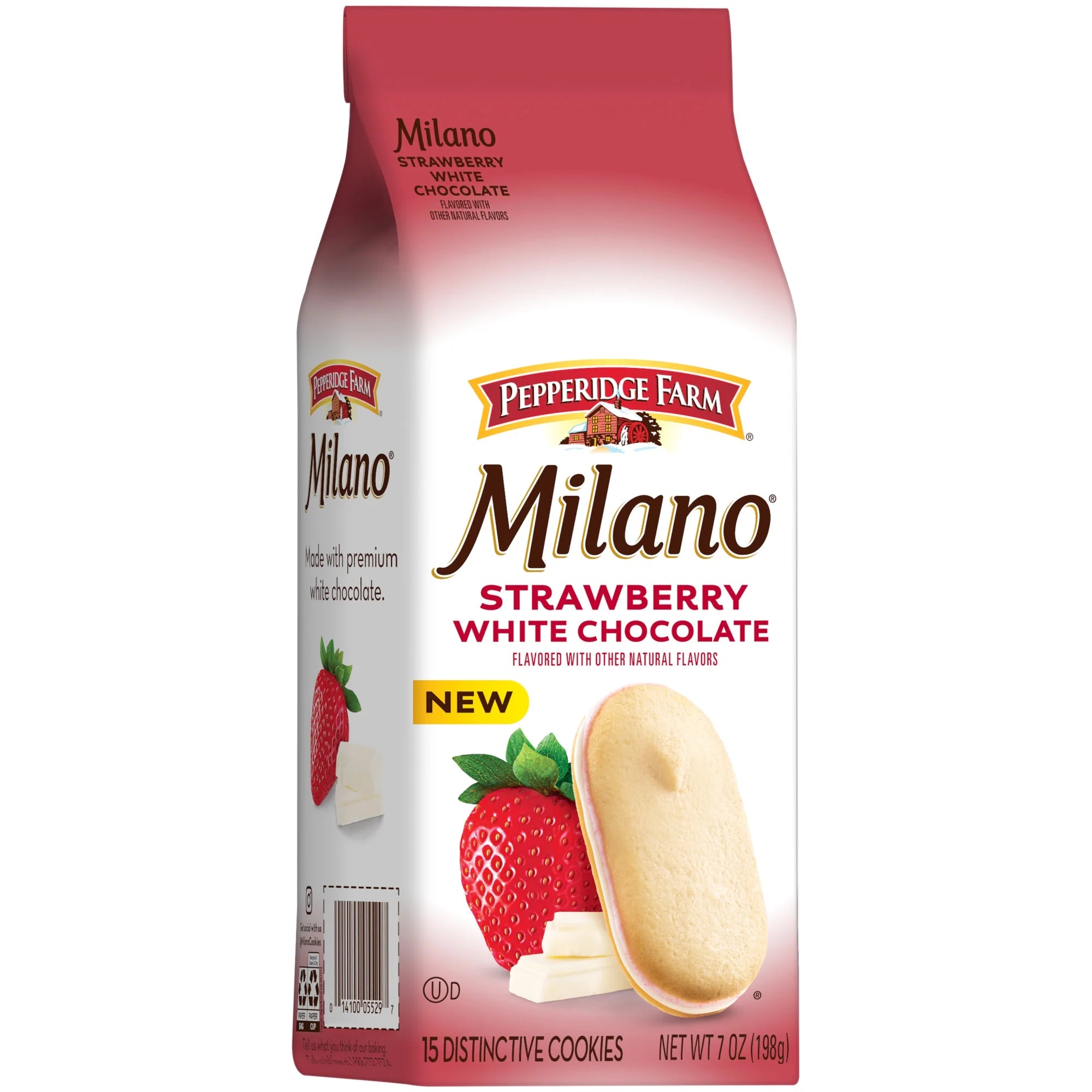 Biscuits Pepperidge Farm Milano saveur chocolat blanc et fraise – Biscuits américains classiques