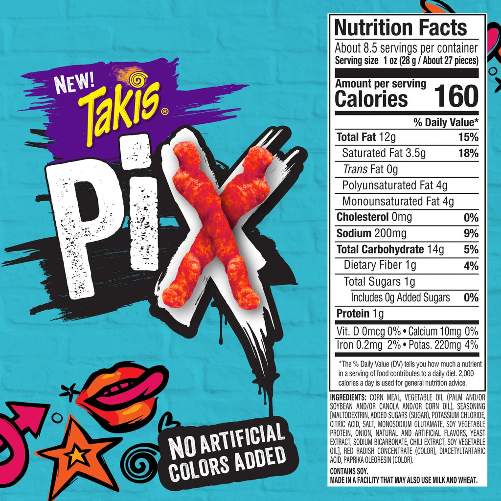 Takis Fuego Pix Crunchy Corn Puff Snack