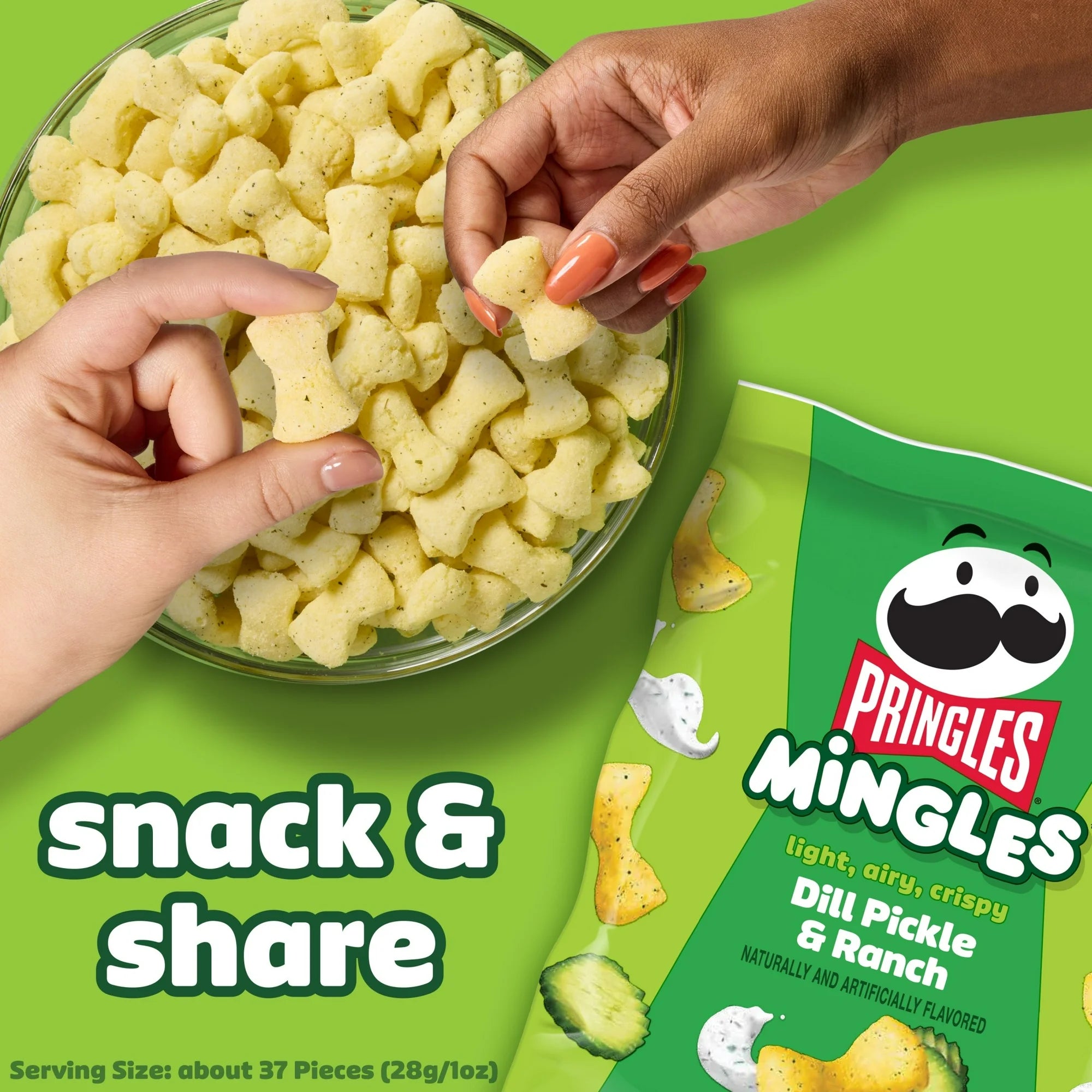 Pringles Mingles Dill Pickle and Ranch Puffed Snacks