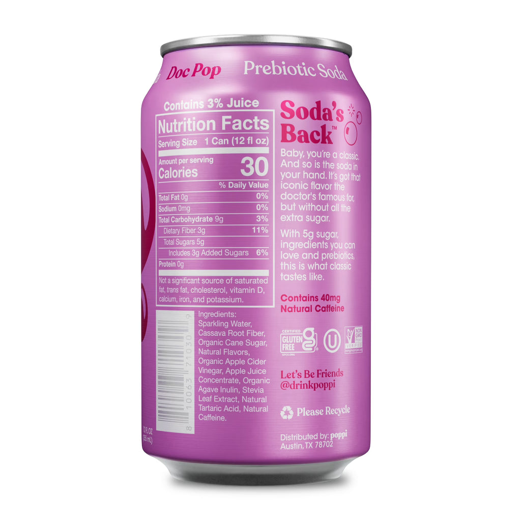 poppi Prebiotic Soda Doc Pop